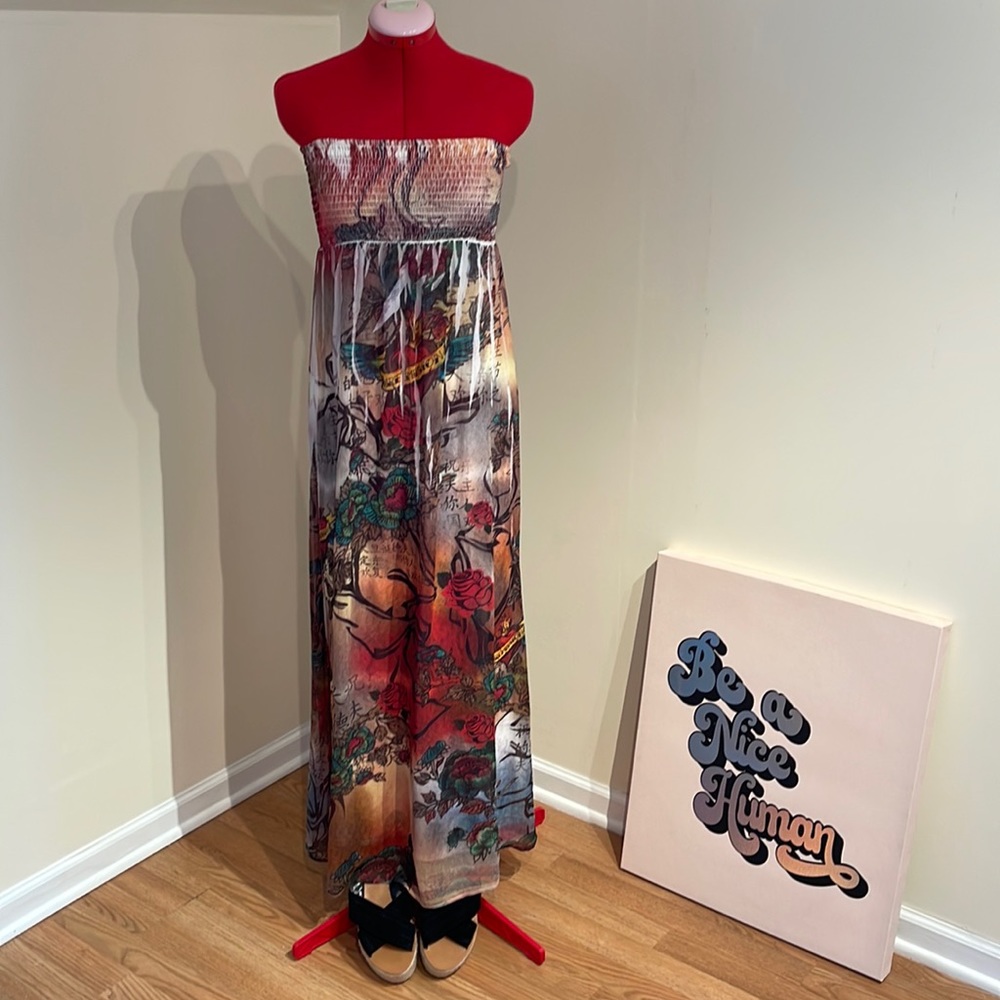 Strapless maxi dress